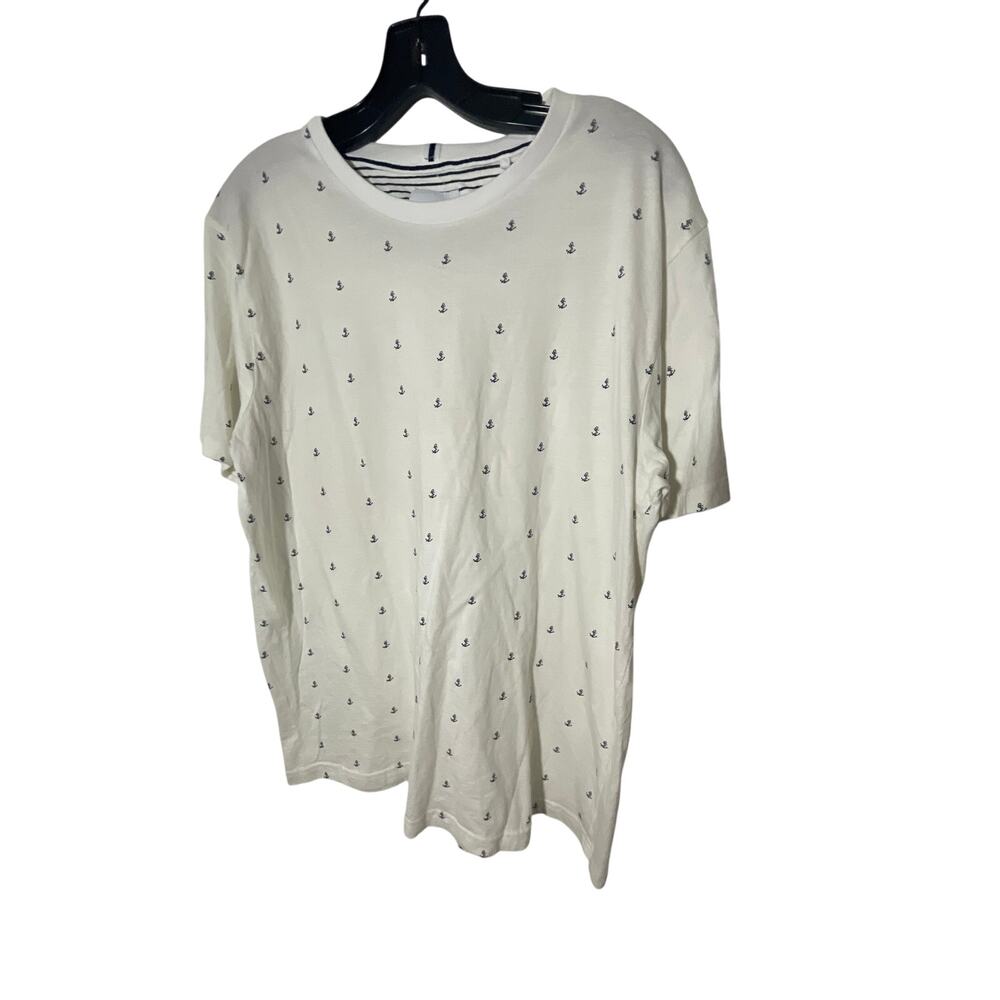 Men's Ricky Singh Cactus Man Novelty Print Preppy Nautical Anchor T-shirt  XL